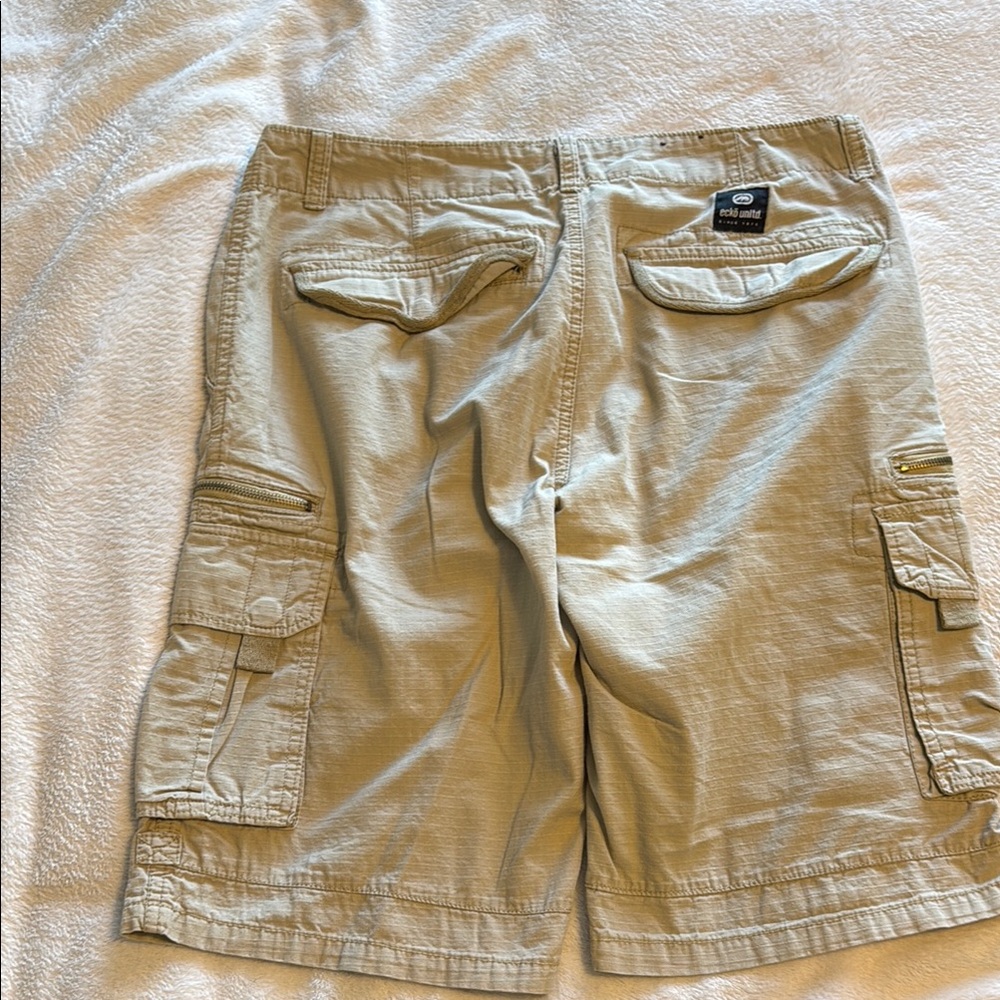 Echo Tan Cargo Shorts Relaxed Fit Utility Style